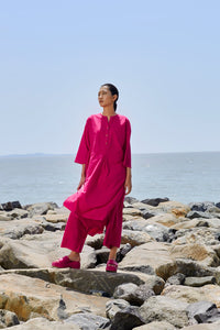 Mati Apparel & Accessories Pink Placket Tunic (Ready to Ship)