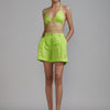 Mati Bottoms XS Neon Green Overlap Bralette & Shorts Set (2 PCS)