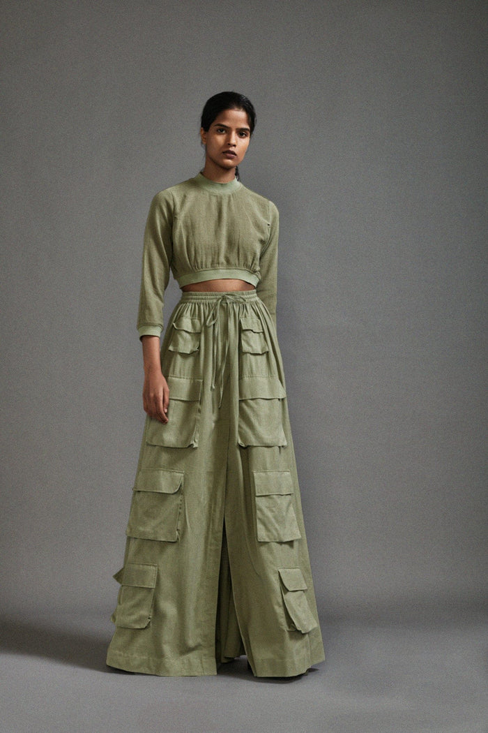 Mati Dresses Green Cargo Skirt