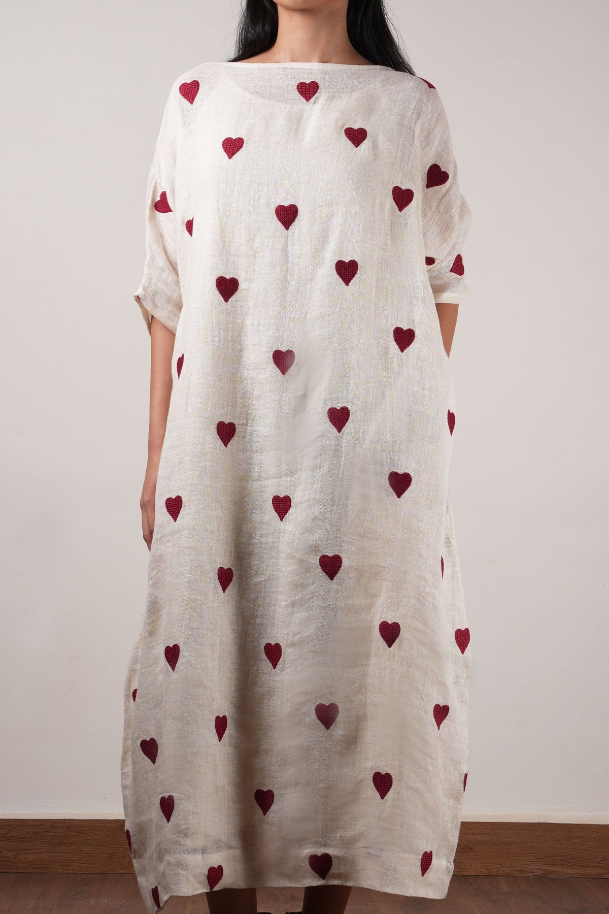 Mati dresses Mati Heart Dress-Oatmeal