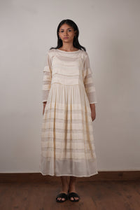 Mati Dresses Mati Pleated Dress-Oatmeal