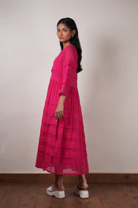 Mati Dresses Mati Pleated Dress-Pink