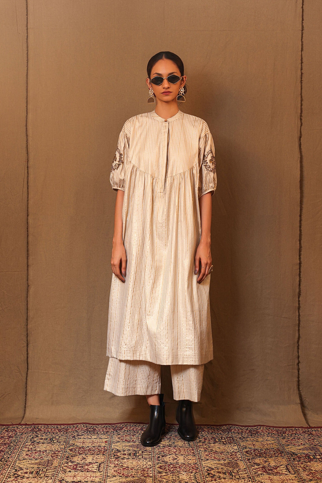 Mati Dresses Off-White STR EMB Club Acra Tunic