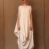 Mati Dresses Off-White Zari Heart EMB Cowl Dress