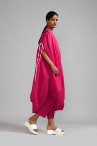 Mati Dresses Pink Gathered Cowl Tunic (Ready to Ship)