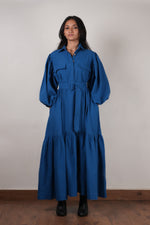 Mati Dresses XS Blue Shirt Kaavya Dress