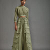 Mati Dresses XS Green Crop Top and Cargo Skirt Set