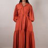 Mati Dresses XS Rust Shirt Kaavya Dress