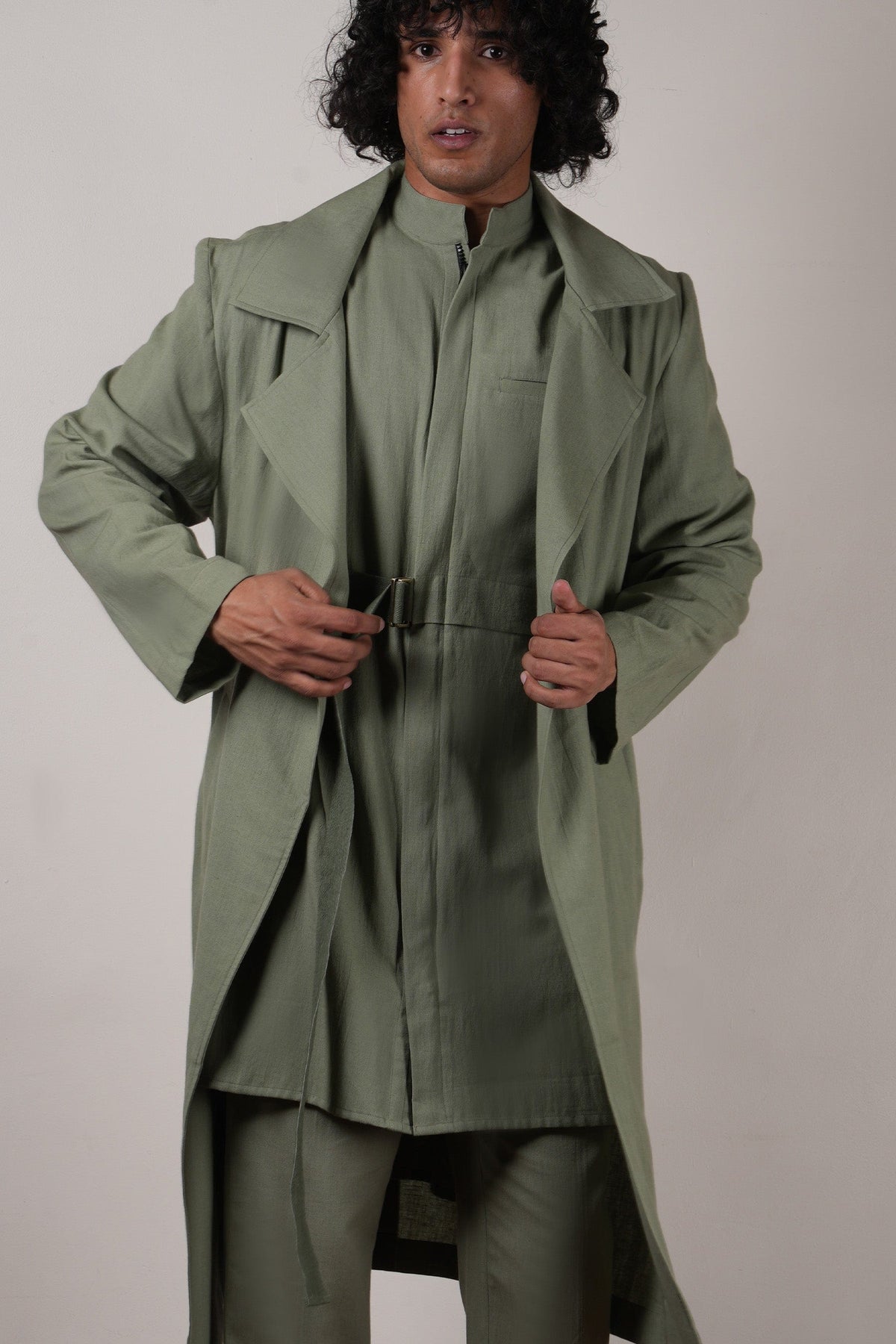 Mati JACKET Men's Green Trench Jacket