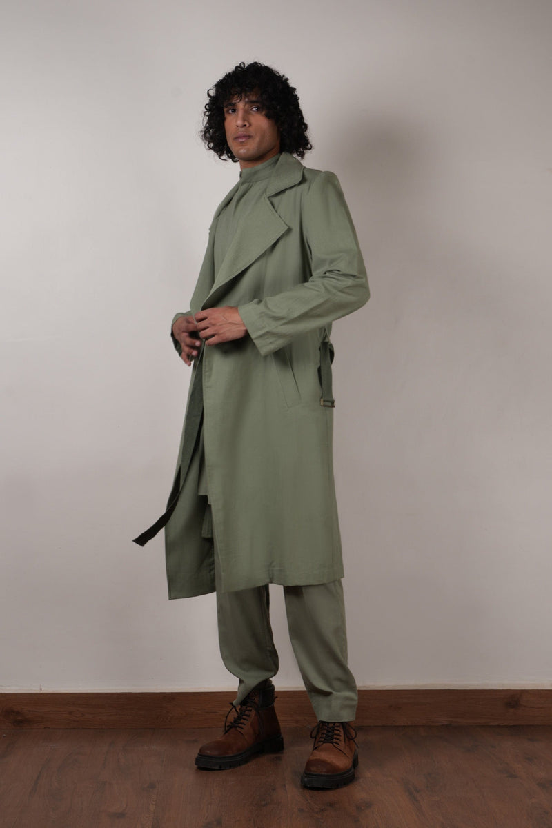 Mati JACKET Men's Green Trench Jacket