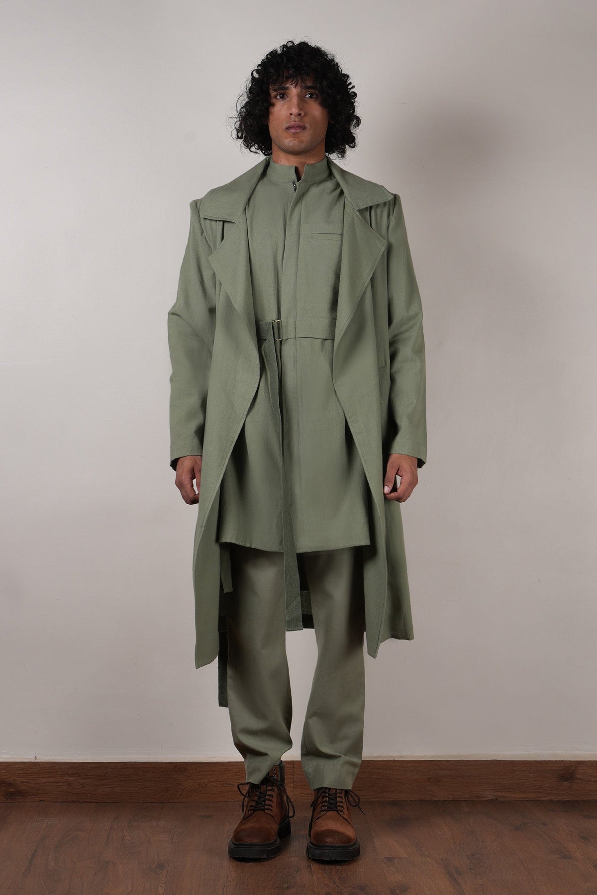 Mati JACKET Men's Green Trench Jacket