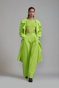 Mati JACKET XS Neon Green Trench Jacket