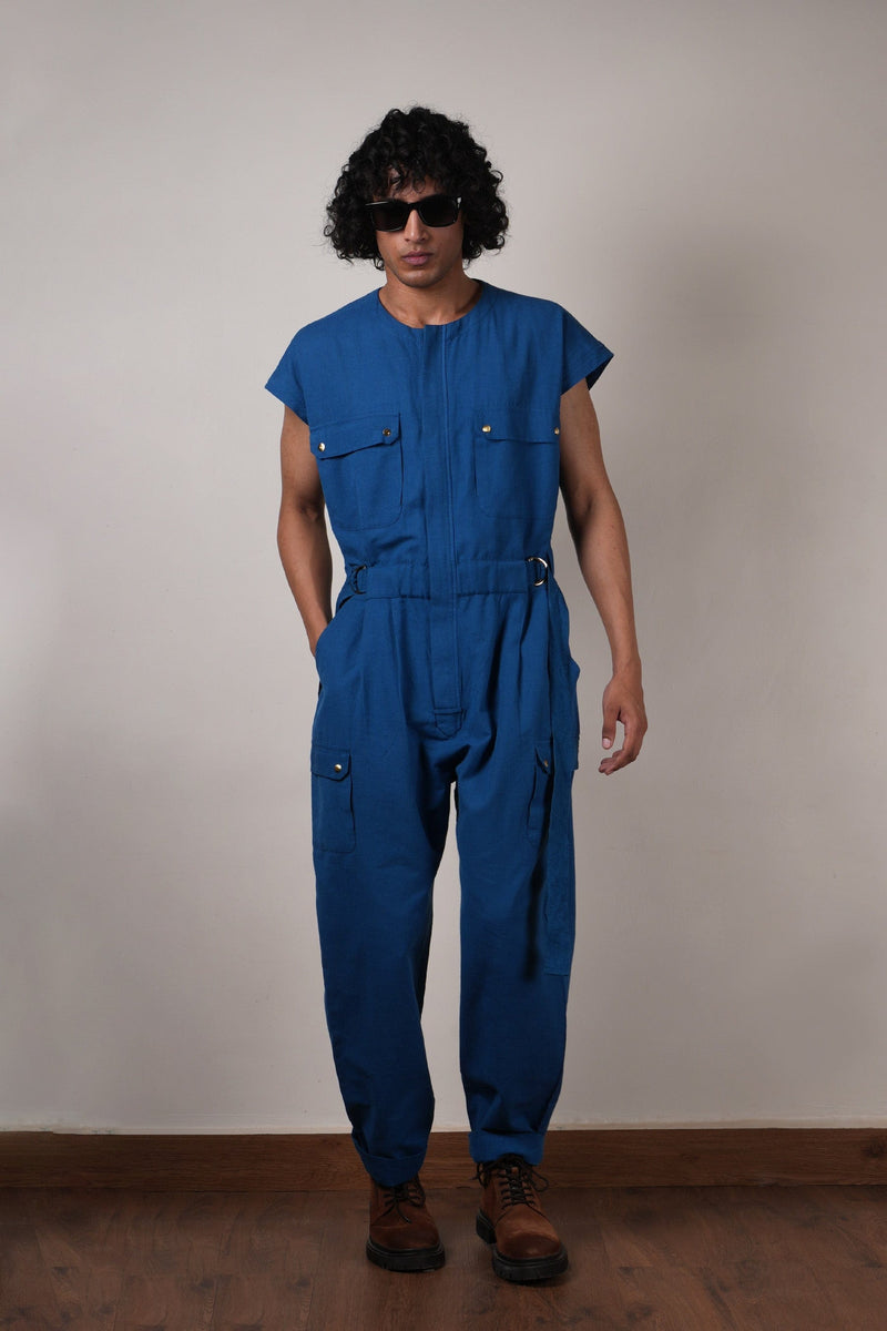 Mati JUMPSUIT Men's Blue Safari Jumpsuit