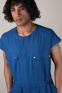 Mati JUMPSUIT Men's Blue Safari Jumpsuit