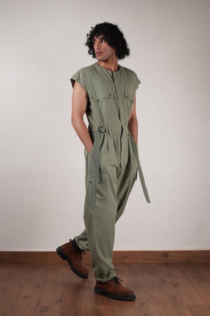 Mati JUMPSUIT Men's Green Safari Jumpsuit