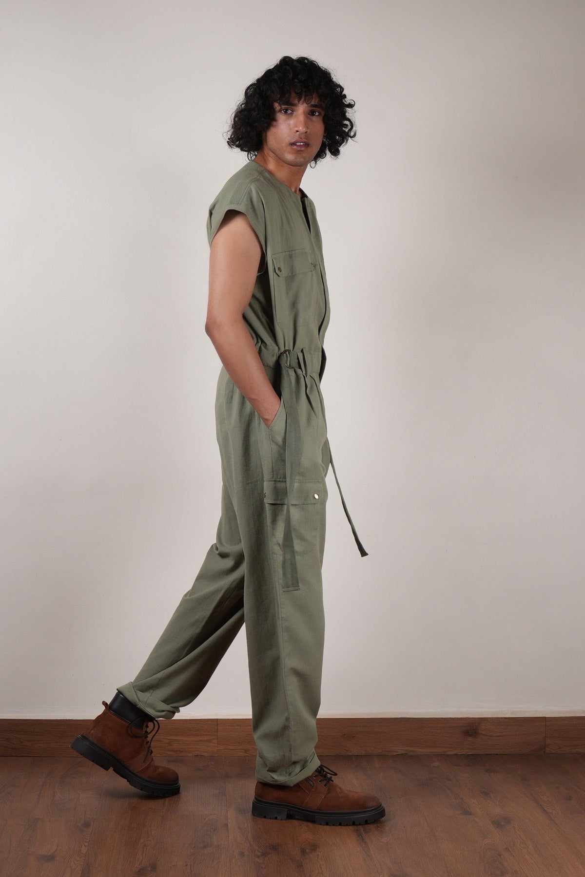 Mati JUMPSUIT Men's Green Safari Jumpsuit