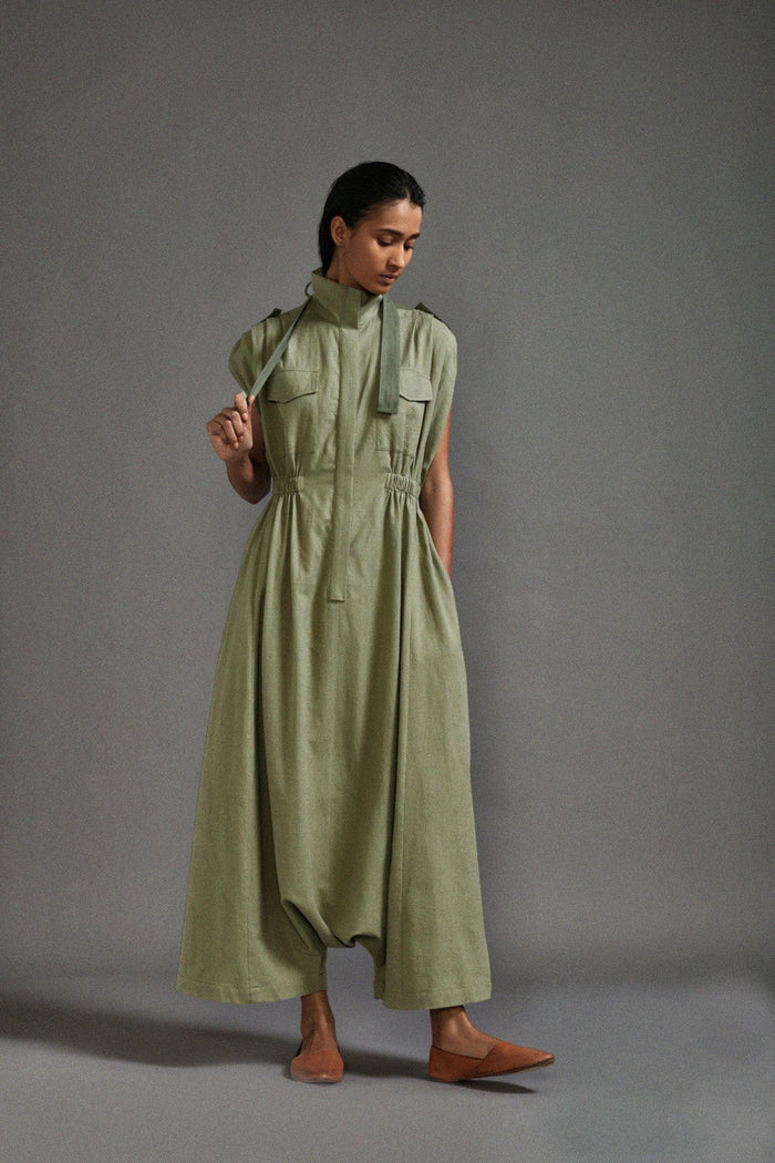 Mati JUMPSUIT XS Green Safari Sphara Jumpsuit