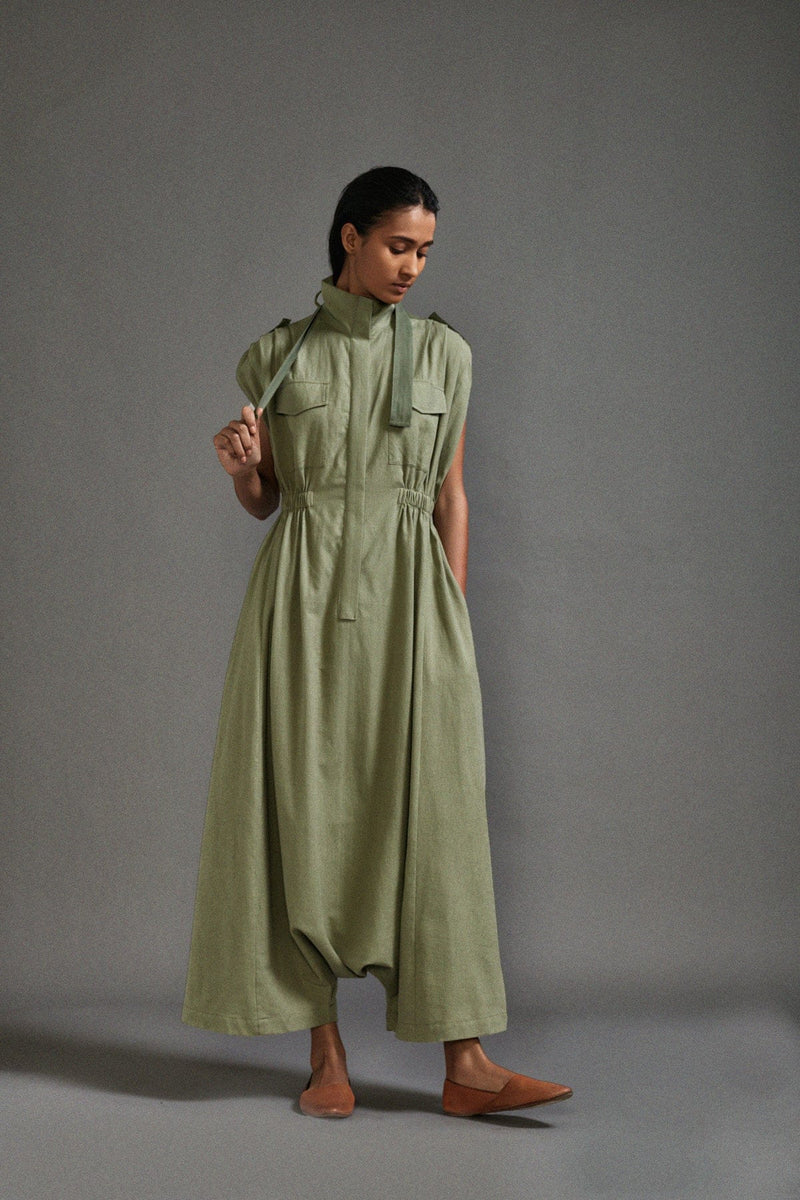 Mati JUMPSUIT XS Green Safari Sphara Jumpsuit