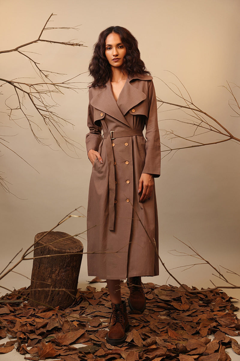 Mati Outfit Sets Biege Trench Dress