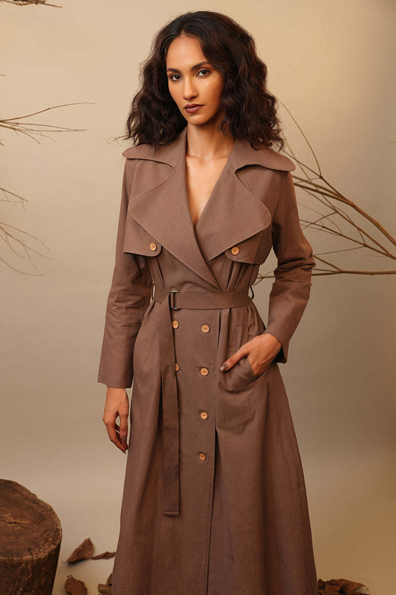 Mati Outfit Sets Biege Trench Dress