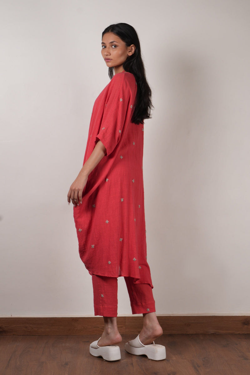 Mati Outfit Sets MATI COWL TUNIC SET CORAL (Ready to Ship)