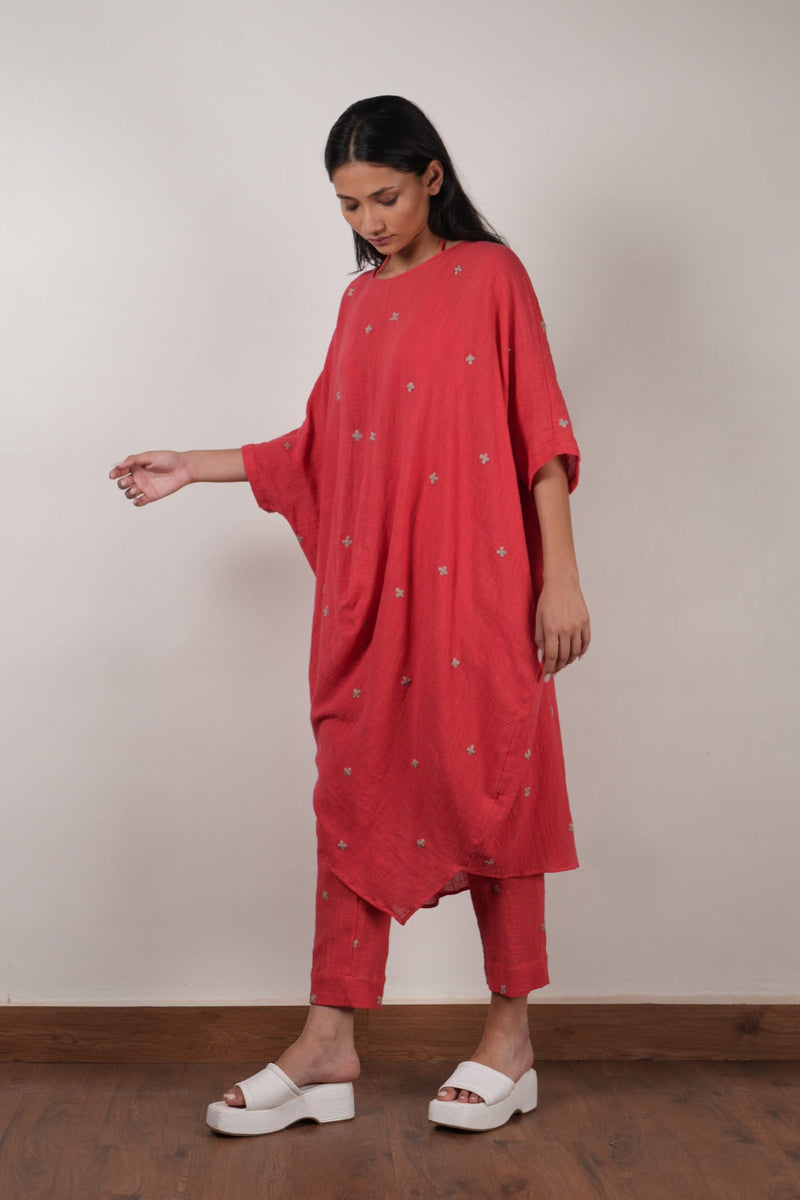 Mati Outfit Sets MATI COWL TUNIC SET CORAL (Ready to Ship)