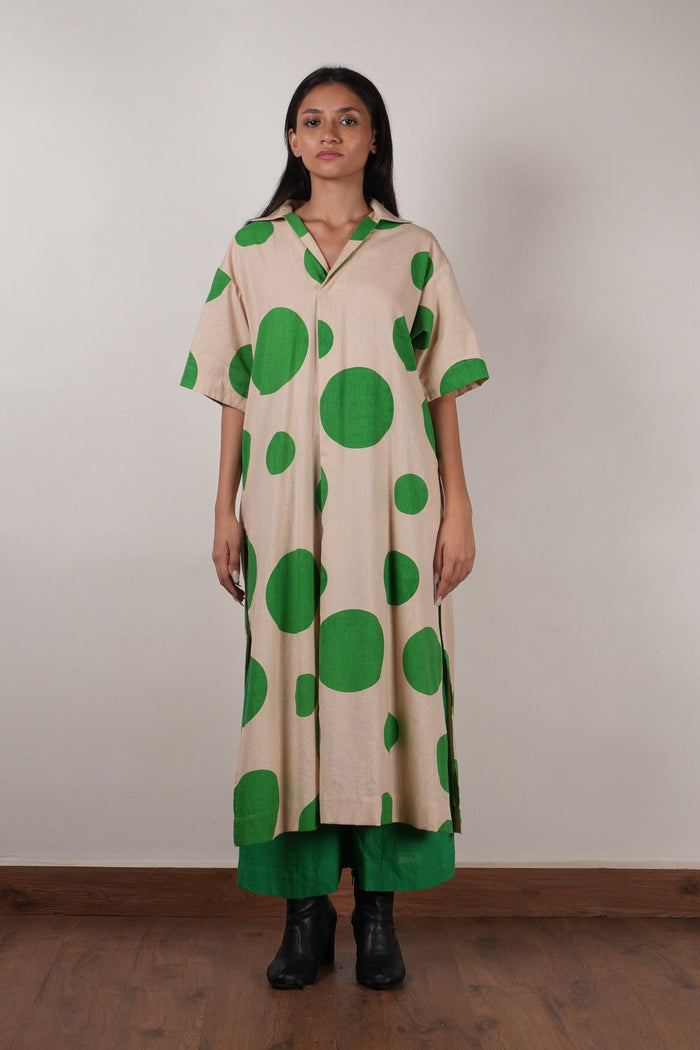 Mati Outfit Sets Mati Green Polka Tunic Set (2 PCS)