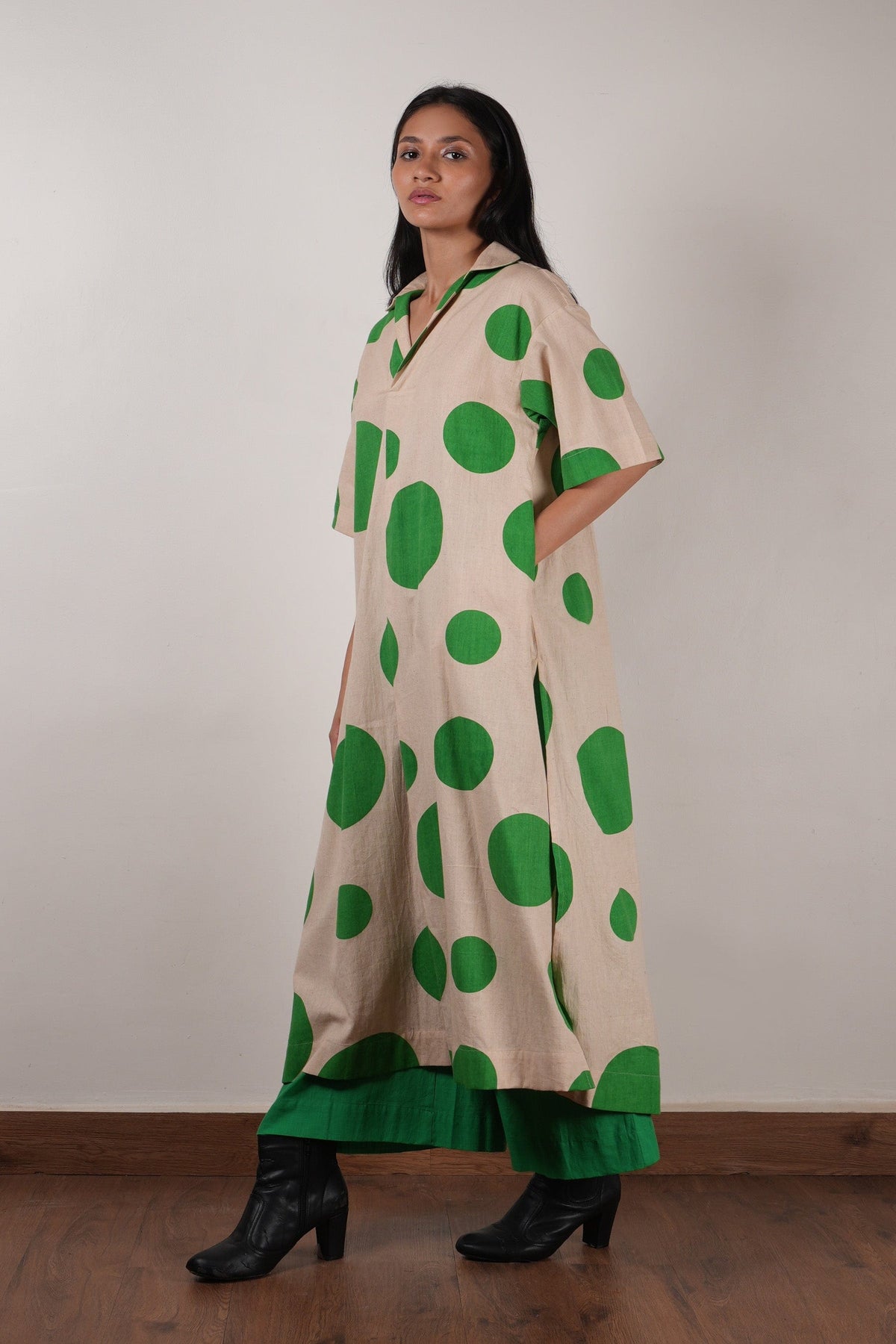 Mati Outfit Sets Mati Green Polka Tunic Set (2 PCS)