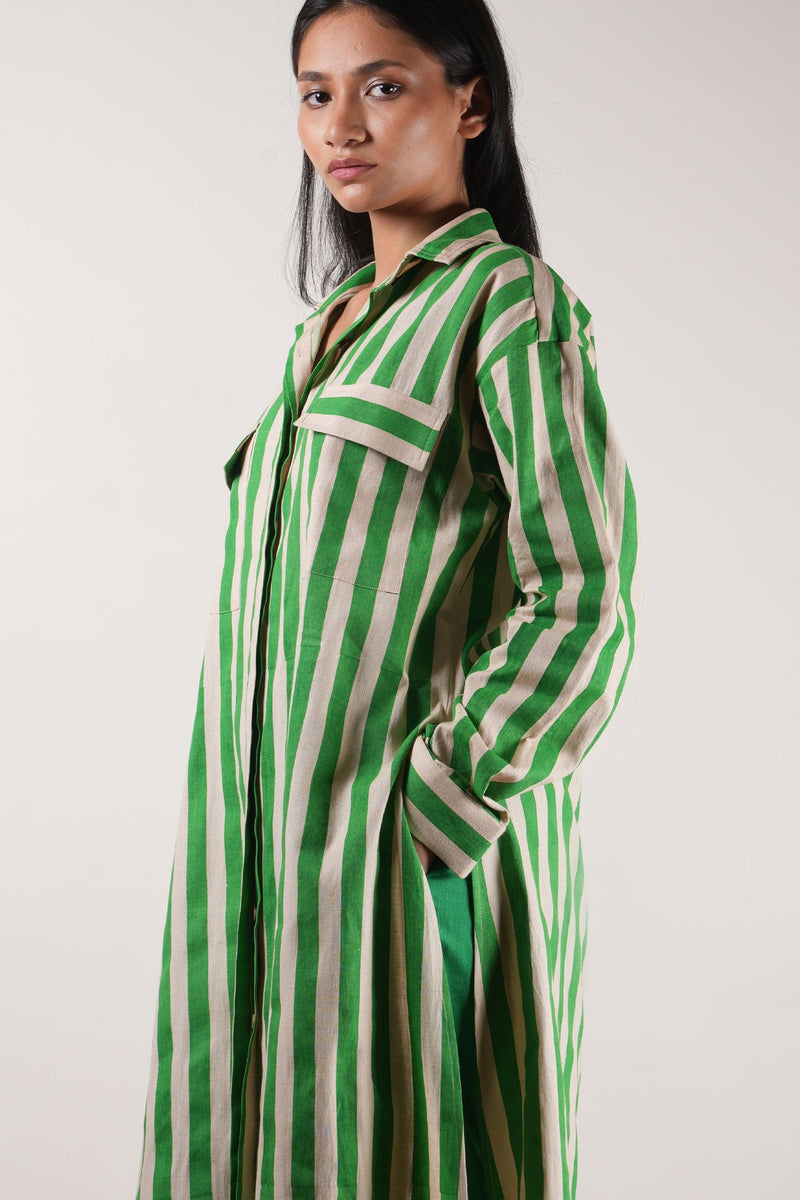 Mati Outfit Sets Mati Green Striped Tunic Set (2 PCS)