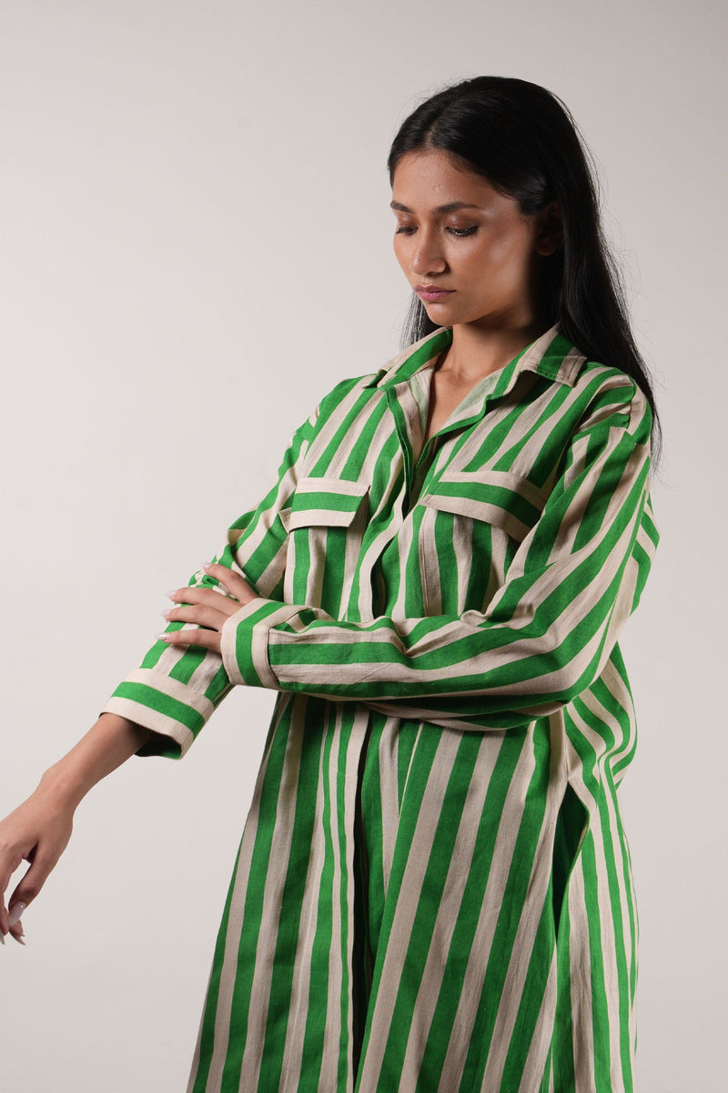 Mati Outfit Sets Mati Green Striped Tunic Set (2 PCS)