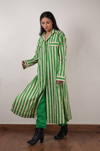 Mati Outfit Sets Mati Green Striped Tunic Set (2 PCS)