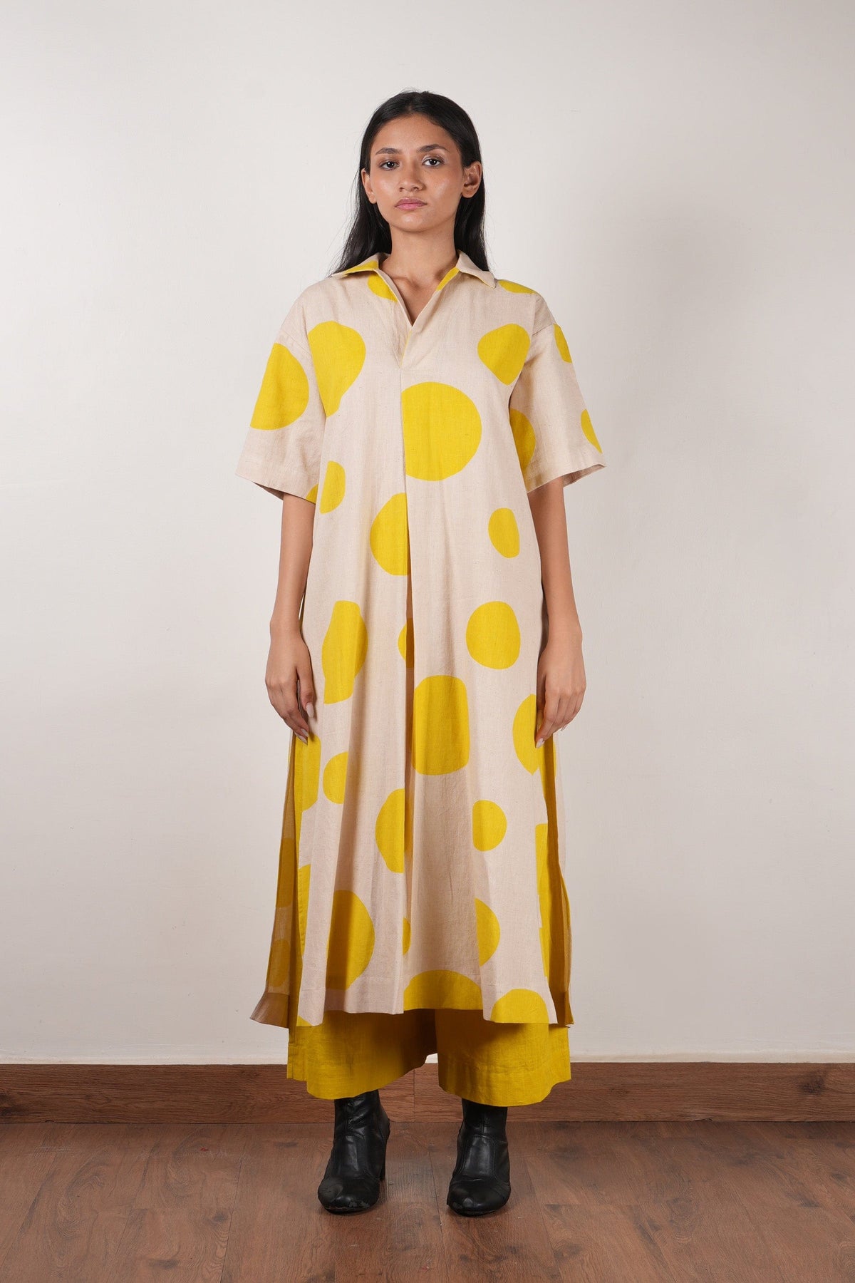 Mati Outfit Sets Mati Yellow Polka Tunic Set (2 PCS)