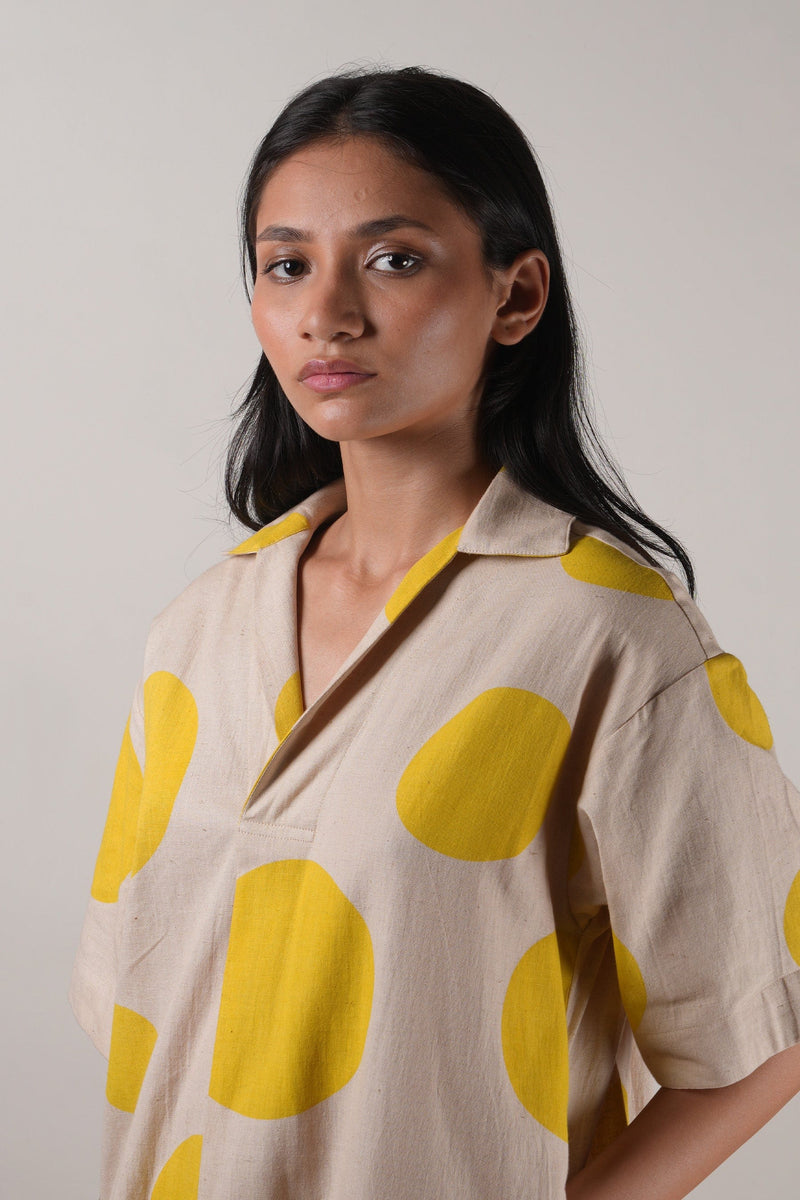 Mati Outfit Sets Mati Yellow Polka Tunic Set (2 PCS)