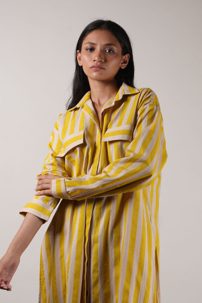 Mati Outfit Sets Mati Yellow Striped Tunic Set (2 PCS)