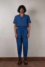 Mati Outfit Sets Men's Blue Cuban Co-ord Set (2 PCS)