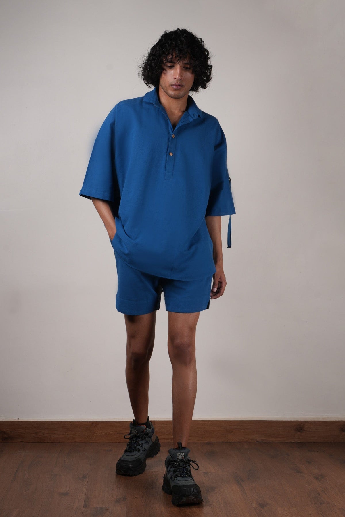 Mati Outfit Sets Men's Blue Oversized Co-ord Set (2 PCS)