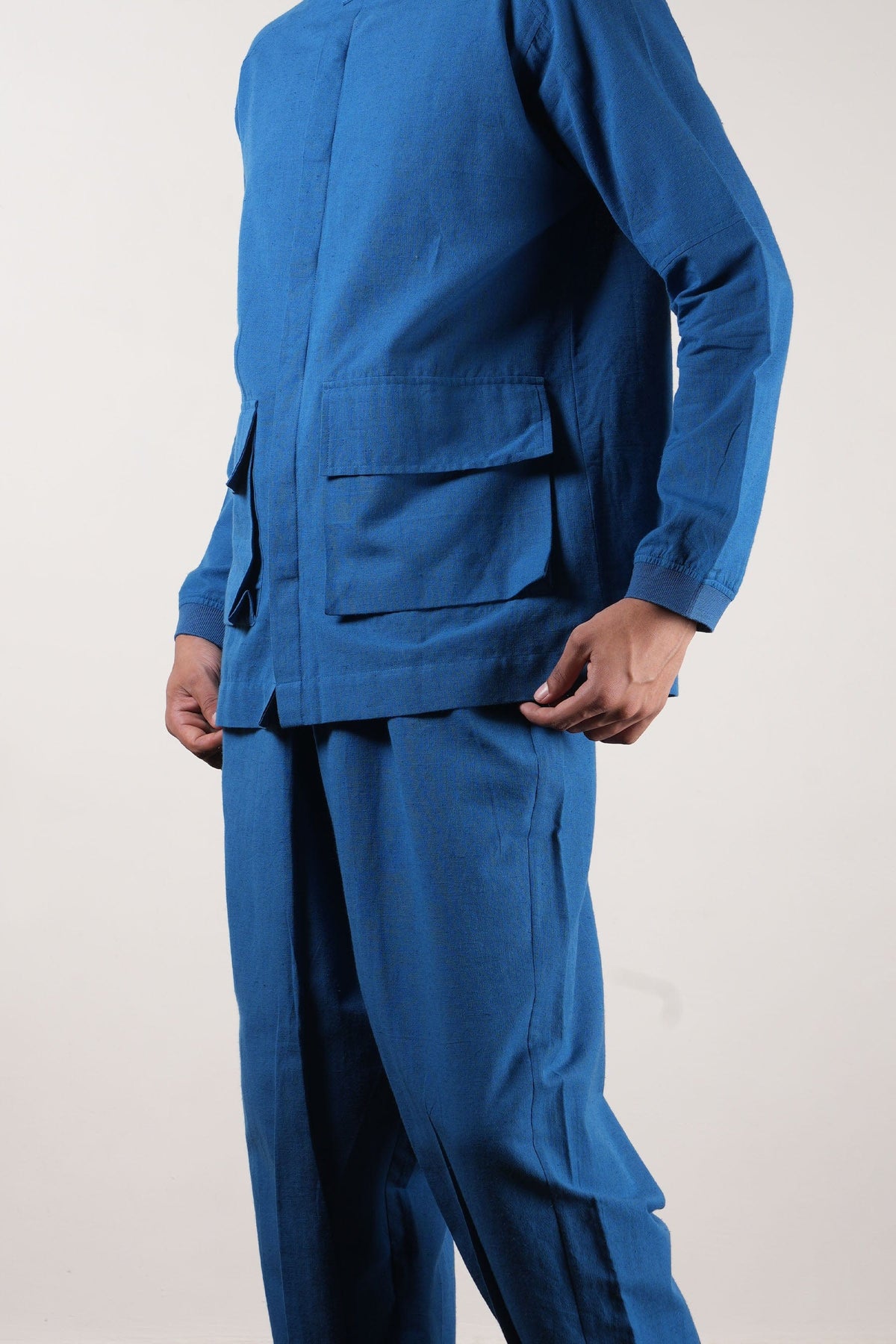 Mati Outfit Sets Men's Blue Safari Co-ord Set (2 PCS)