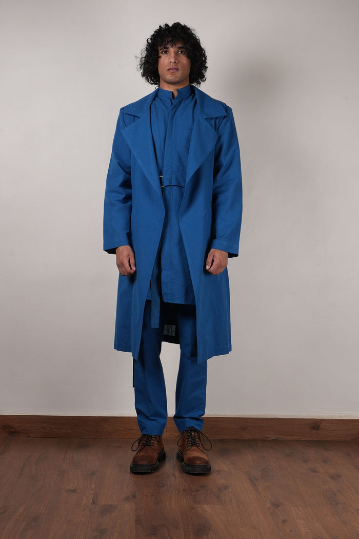 Mati Outfit Sets Men's Blue Trench Set (3 PCS)