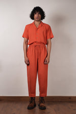 Mati Outfit Sets Men's Rust Cuban Co-ord Set (2 Pcs)