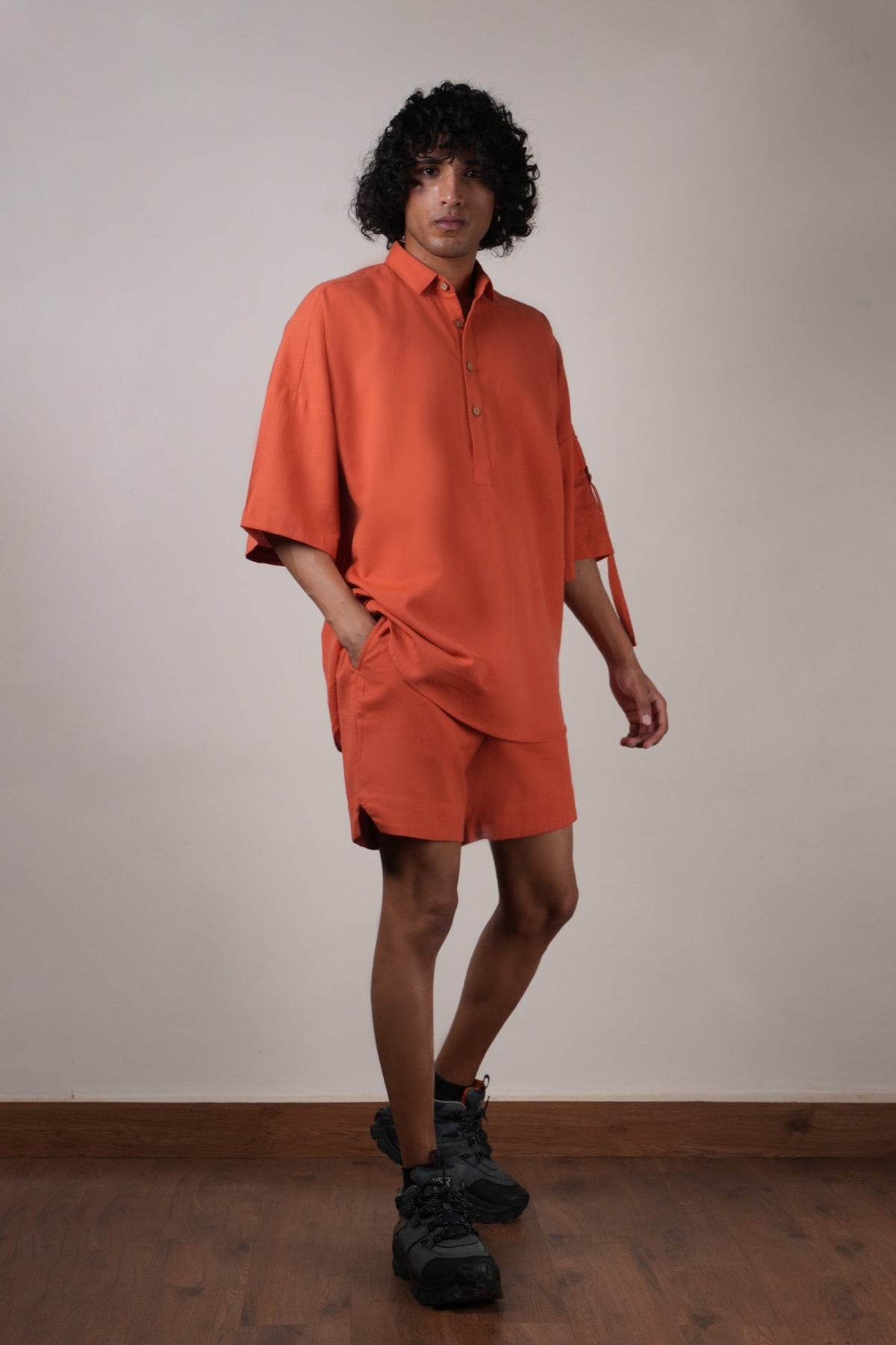 Mati Outfit Sets Men's Rust Oversized Co-ord Set (2 PCS)