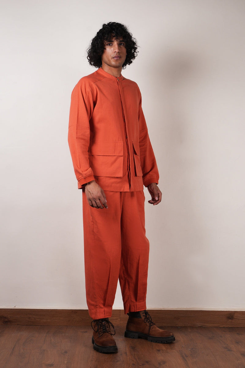 Mati Outfit Sets Men's Rust Safari Co-ord Set (2 PCS)