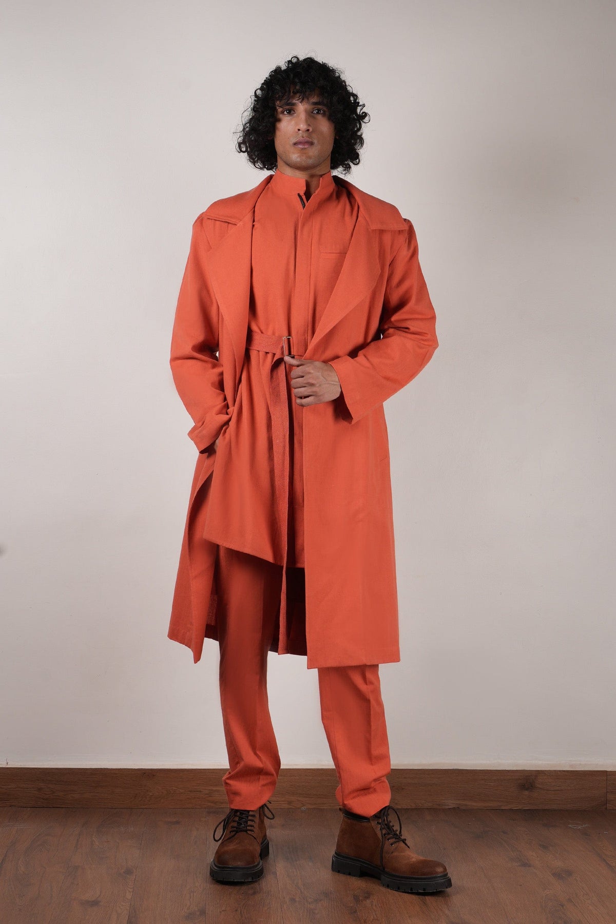 Mati Outfit Sets Men's Rust Trench Set (3 PCS)