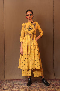 Mati Outfit Sets Mustard Club EMB Rakha Tunic Set (2 PCS)