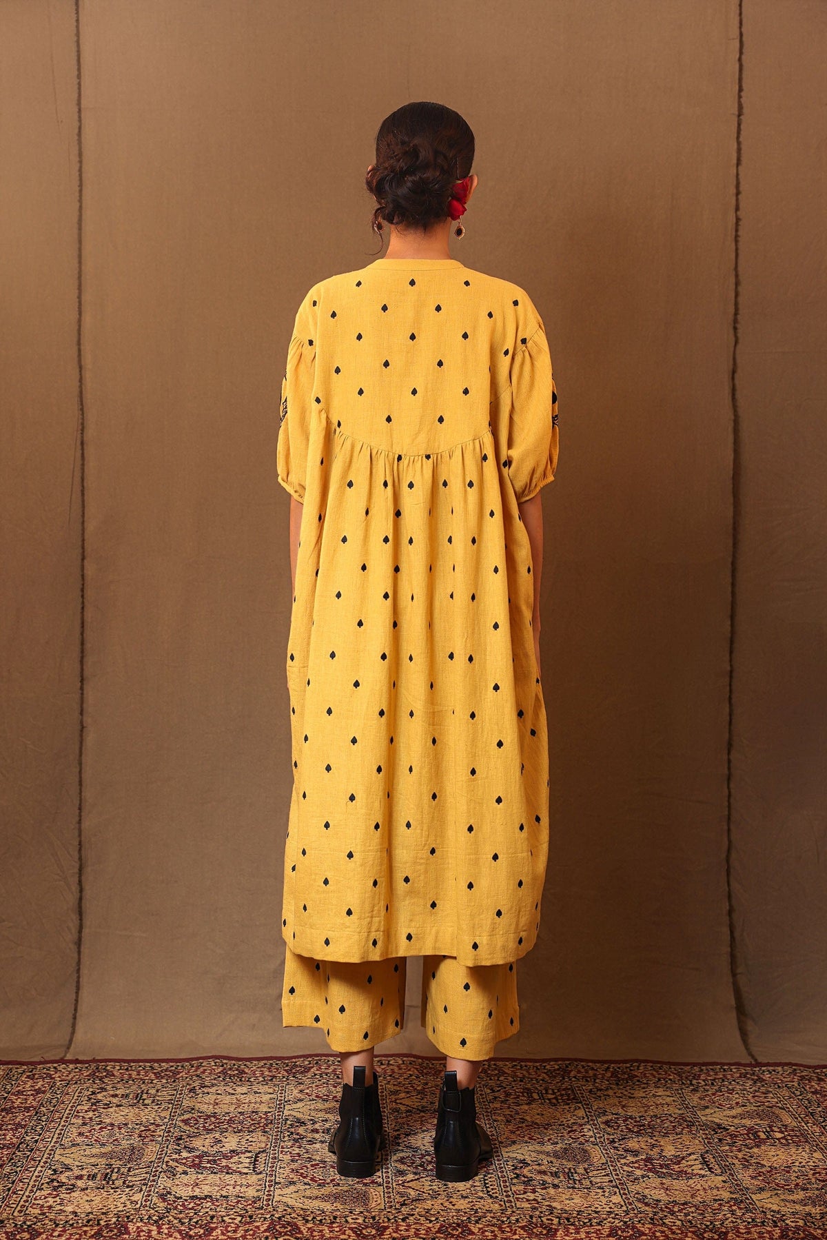 Mati Outfit Sets Mustard Spade EMB Acra Tunic Set (2 PCS)