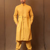 Mati Outfit Sets S Mustard Zari Club EMB Belted Kurta Set (2 PCS)