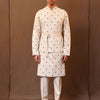 Mati Outfit Sets S Off-White EMB Spade Kurta Bandi Set (4 PCS)