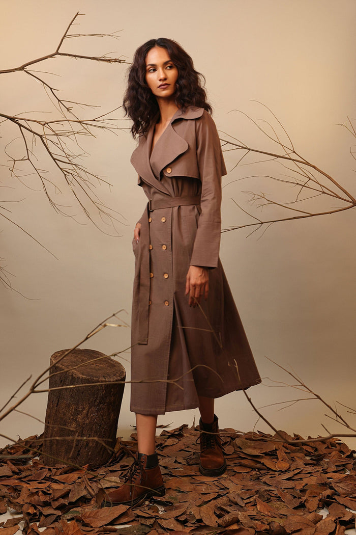 Mati Outfit Sets XS Biege Trench Dress