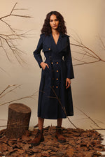 Mati Outfit Sets XS Blue Trench Dress