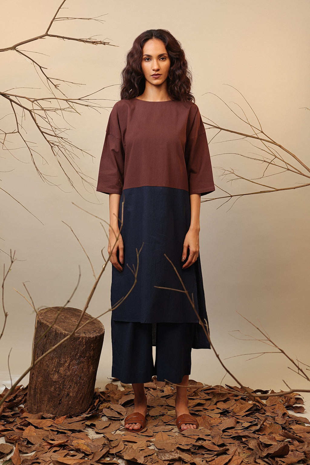 Mati Outfit Sets XS Brown & Blue Dual Ruka Tunic