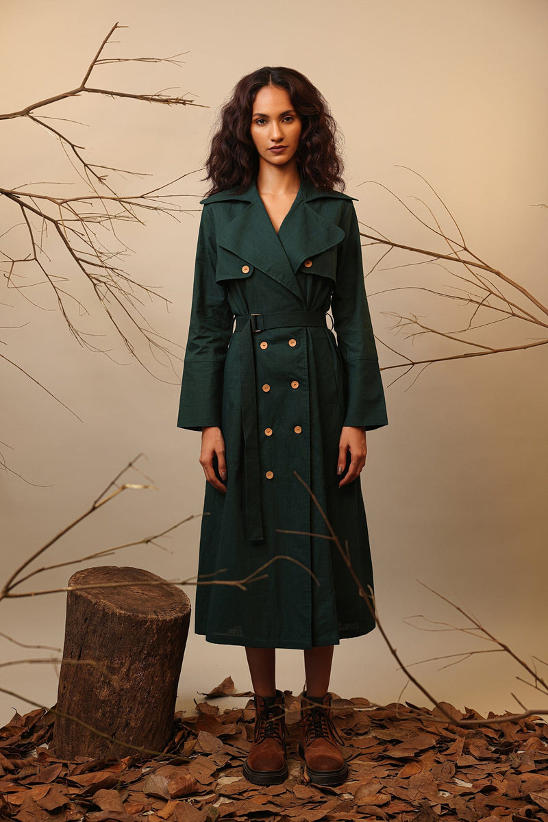 Mati Outfit Sets XS Green Trench Dress